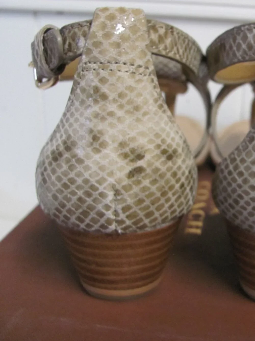 COACH INGRID NAT. PRINT SNAKE SANDALS NIB coach ingrid